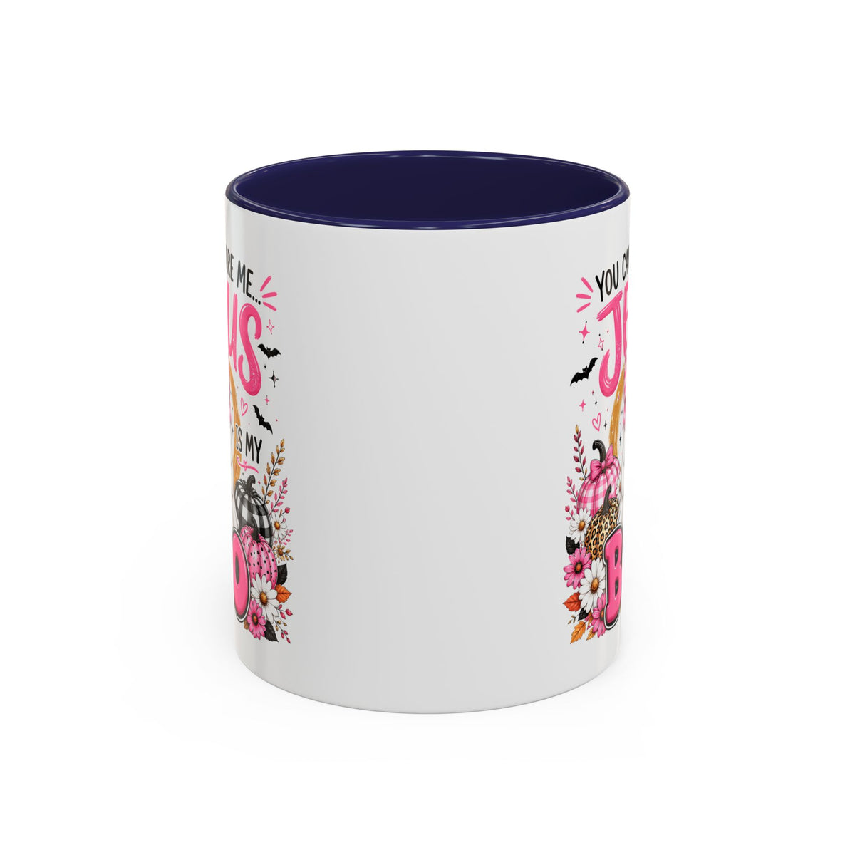 You Can’t Scare Me Jesus Is My Boo Coffee Mug — Halloween Christian Accent Mug