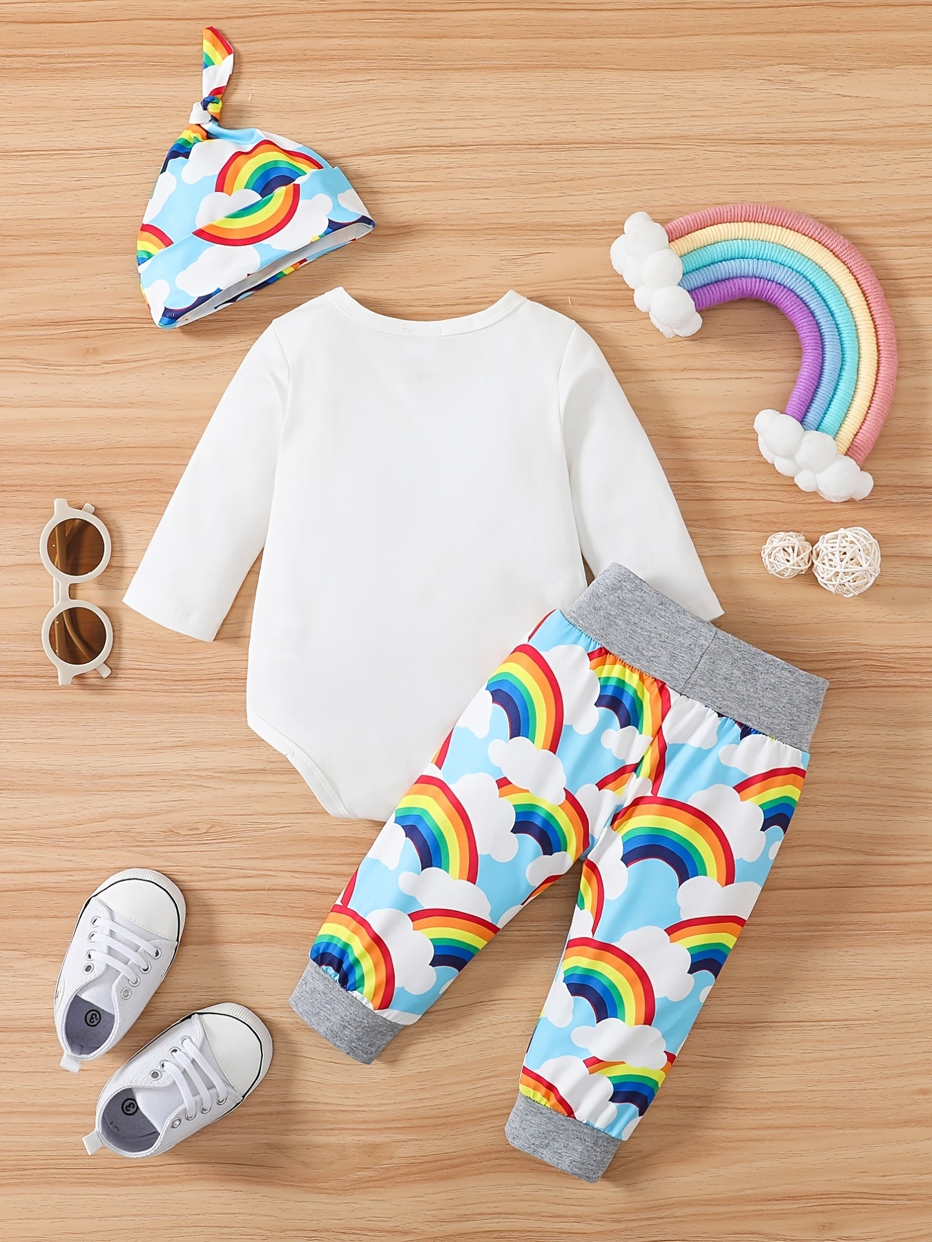 After Every Storm There Is A Rainbow Of Hope Here I Am Christian Toddler Casual Outfit claimedbygoddesigns