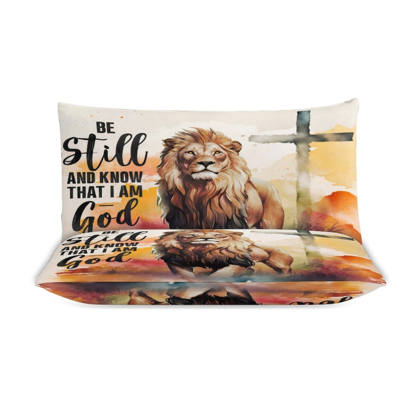 Be Still And Know That I Am God 3-Piece Christian Bedding Set- (Dual-sided Printing)