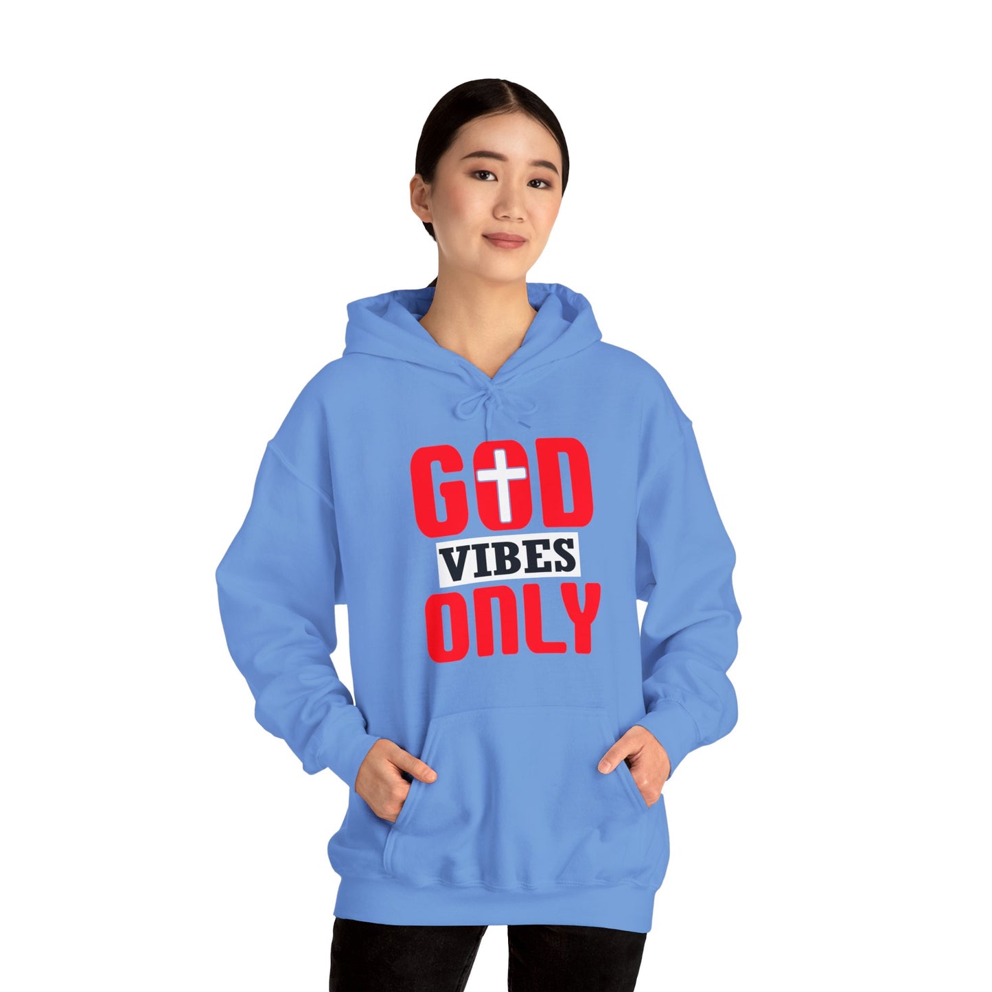 God Vibes Only Unisex Christian Hooded Pullover Sweatshirt