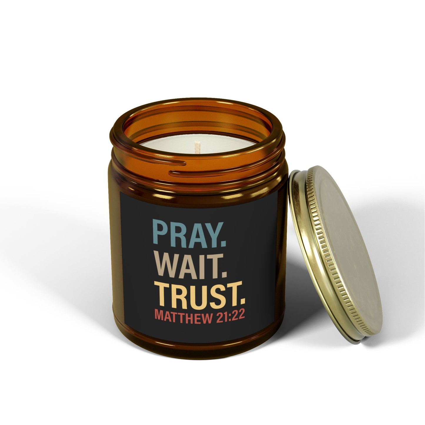 Pray Wait Trust Christian Scented Candle (4oz, 9oz)