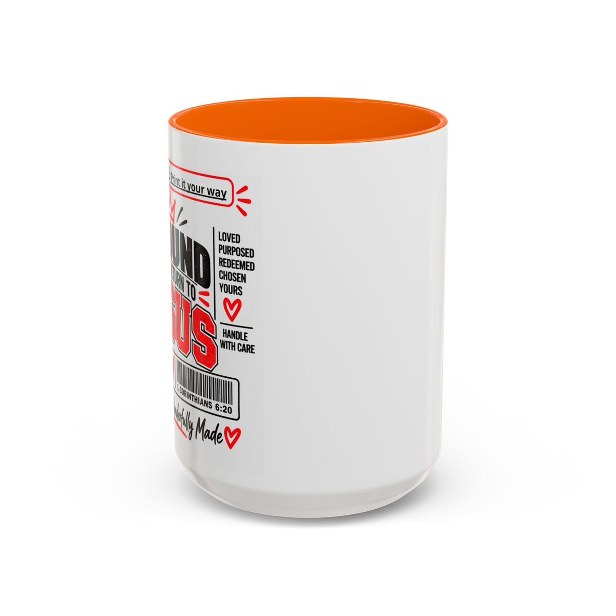 If Found, Return to Jesus Personalized Christian Coffee Mug — Called by Name Accent Mug (15oz)