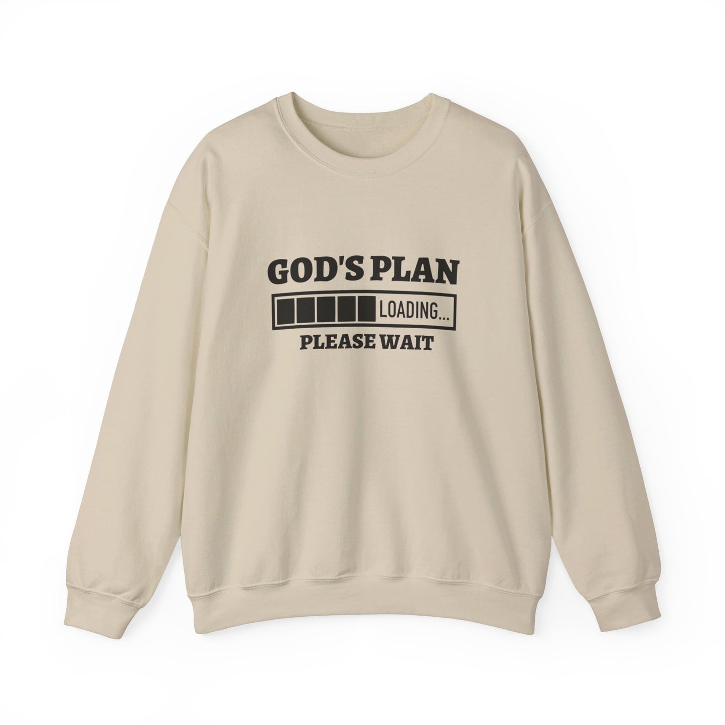 God's Plan Loading Unisex Heavy Blend™ Crewneck Christian Sweatshirt