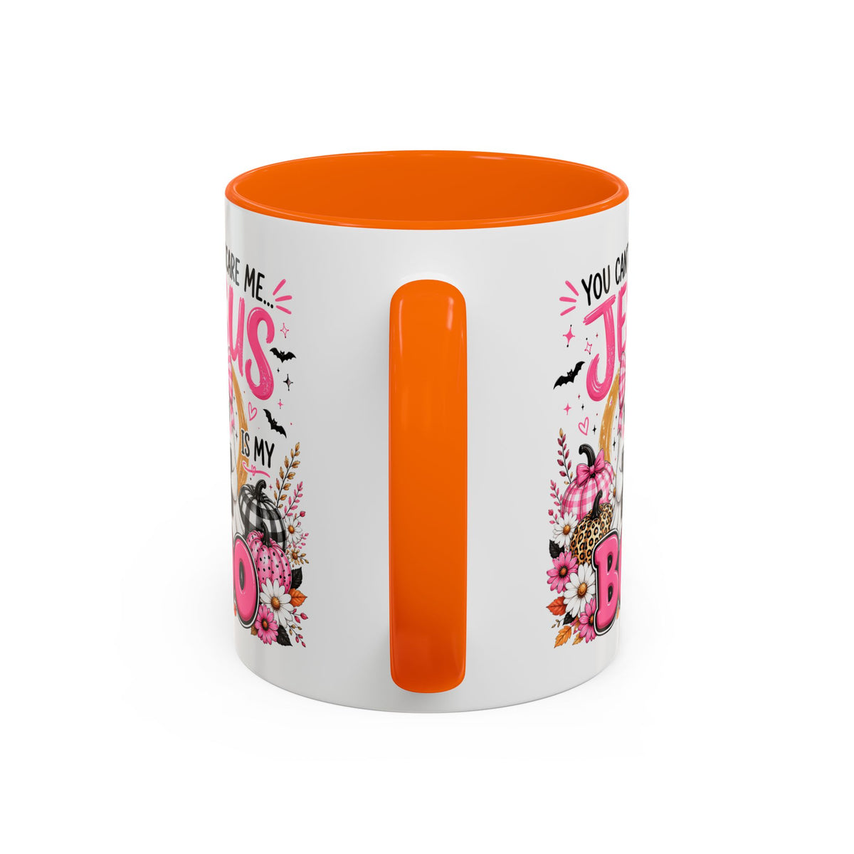 You Can’t Scare Me Jesus Is My Boo Coffee Mug — Halloween Christian Accent Mug