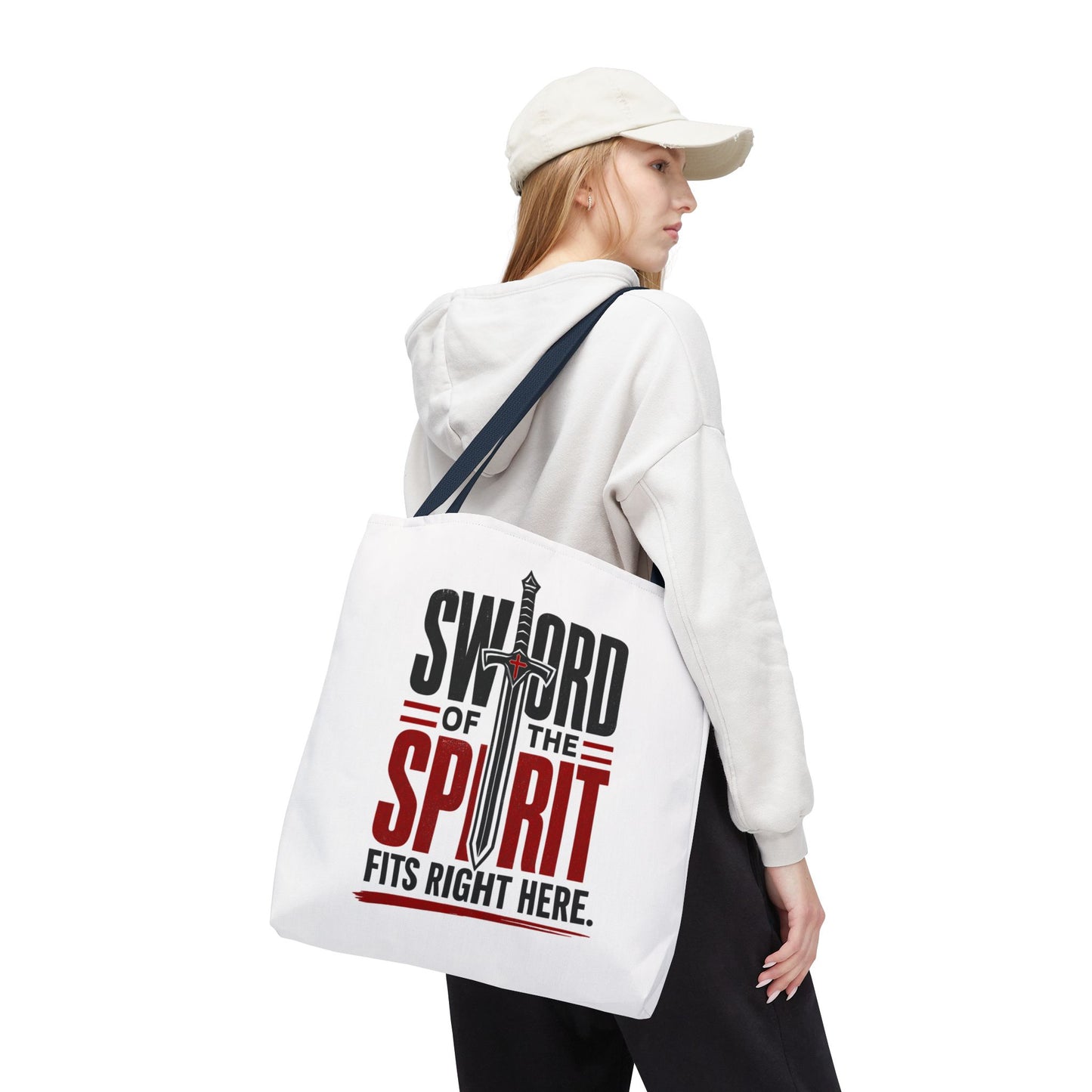 Sword of the Spirit Tote Bag — Christian Faith Inspirational Canvas Tote - ClaimedbyGodDesigns