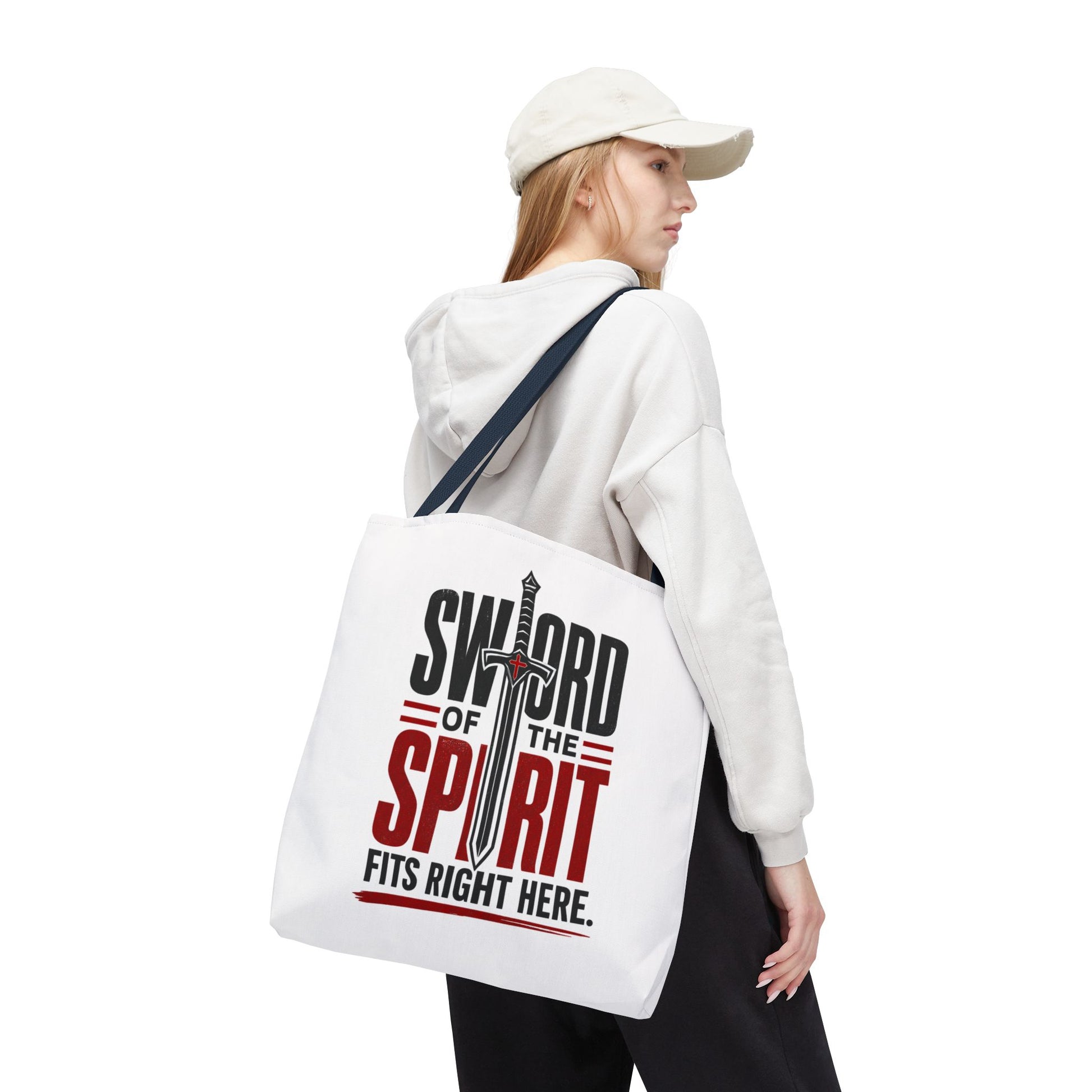 Sword of the Spirit Tote Bag — Christian Faith Inspirational Canvas Tote - ClaimedbyGodDesigns