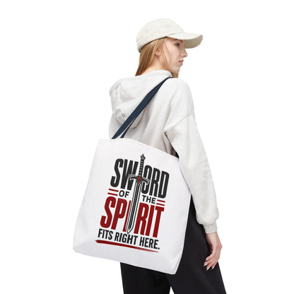 Sword of the Spirit Tote Bag — Christian Faith Inspirational Canvas Tote - ClaimedbyGodDesigns