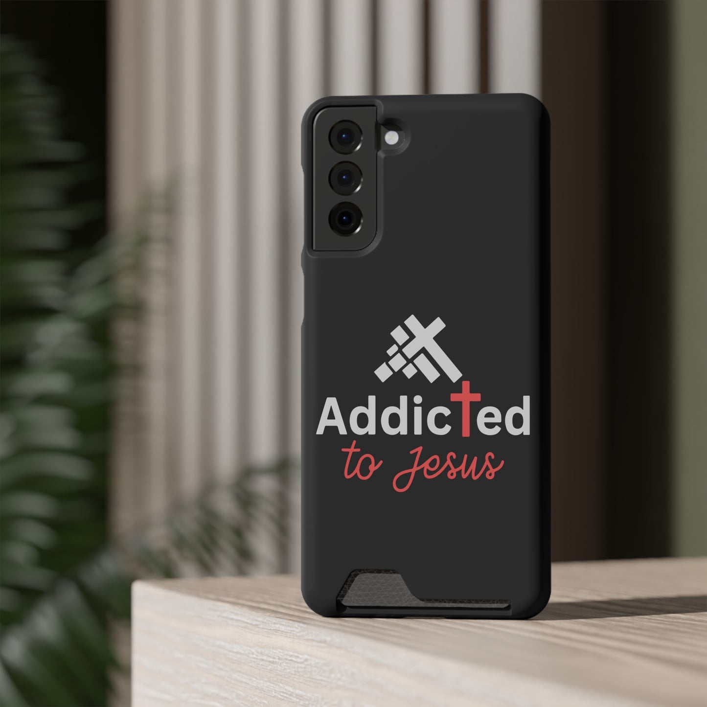 Addicted To Jesus Christian Phone Case With Card Holder Printify