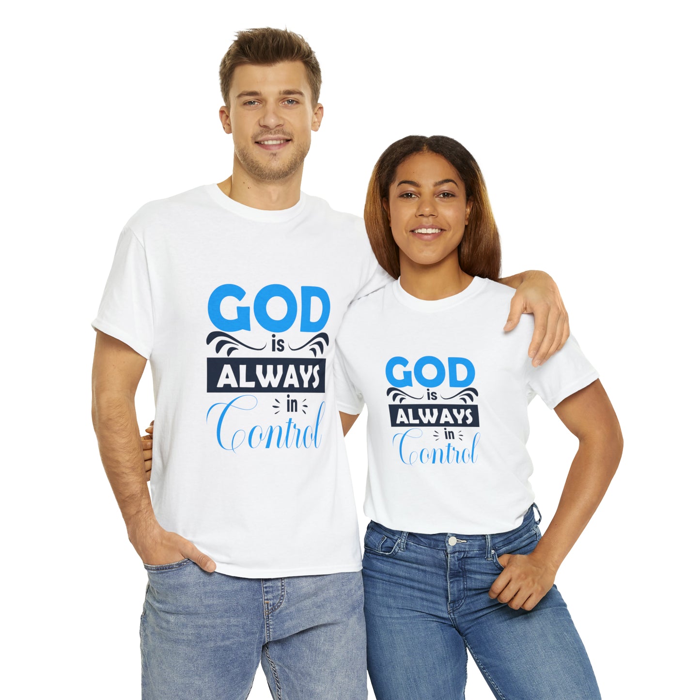 God Is Always In Control Unisex Heavy Cotton Tee