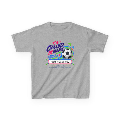 Youth soccer t-shirt, Called By Name Christian graphic tee