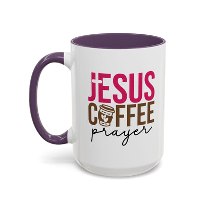 Faith-Inspired Coffee Prayer Accent Mug - Faith Inspired Gift for Coffee Lovers, Religious Drinkware, Inspirational Kitchen Decor