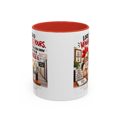 Christian Coffee Mug — “Lord, You Said Vengeance Is Yours” Funny Office Cubicle Prayer Gift