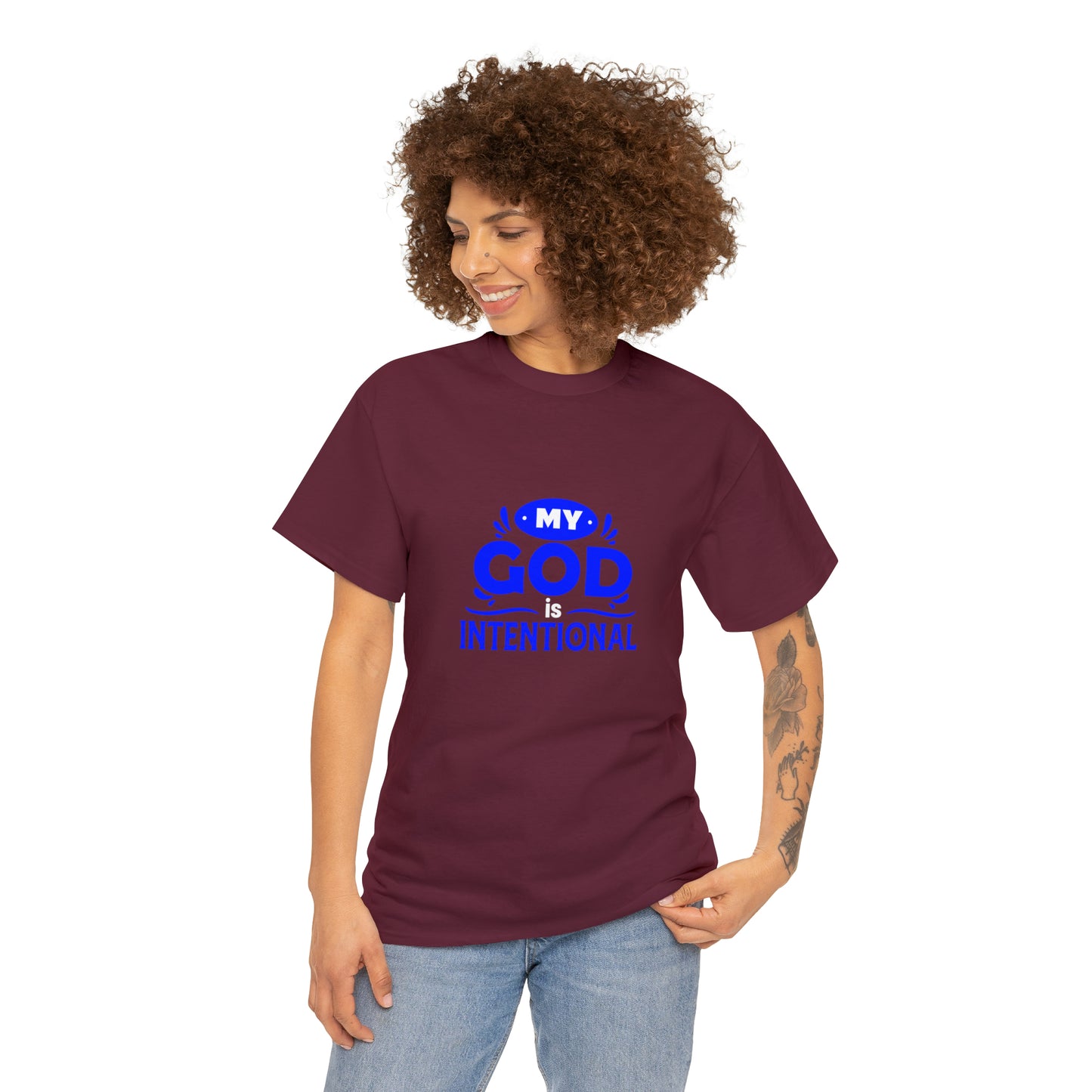 My God Is Intentional Unisex Heavy Cotton Tee