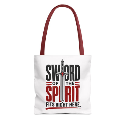 Sword of the Spirit Tote Bag — Christian Faith Inspirational Canvas Tote - ClaimedbyGodDesigns