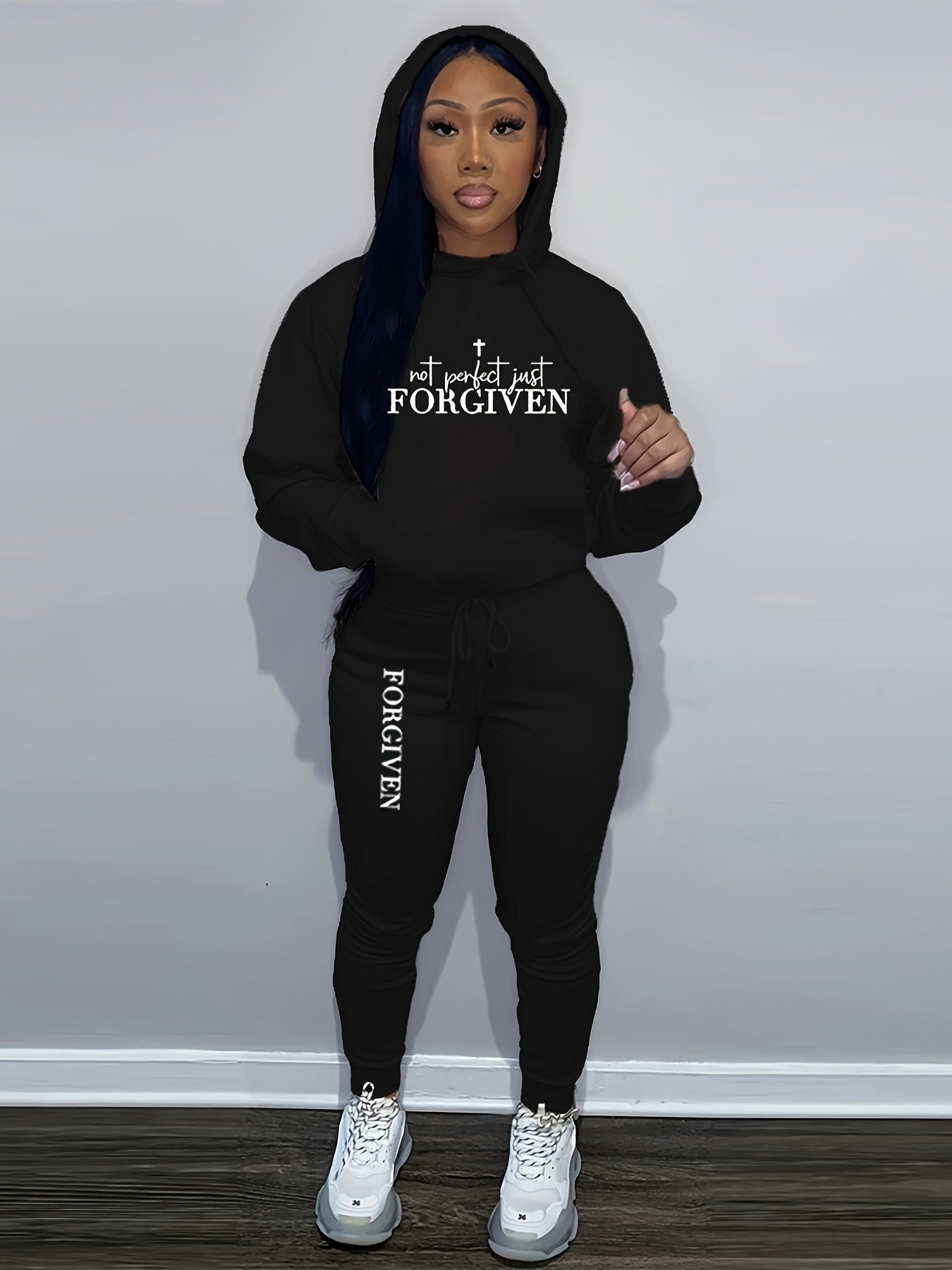 Not Perfect Just Forgiven Women's Christian Casual Outfit claimedbygoddesigns