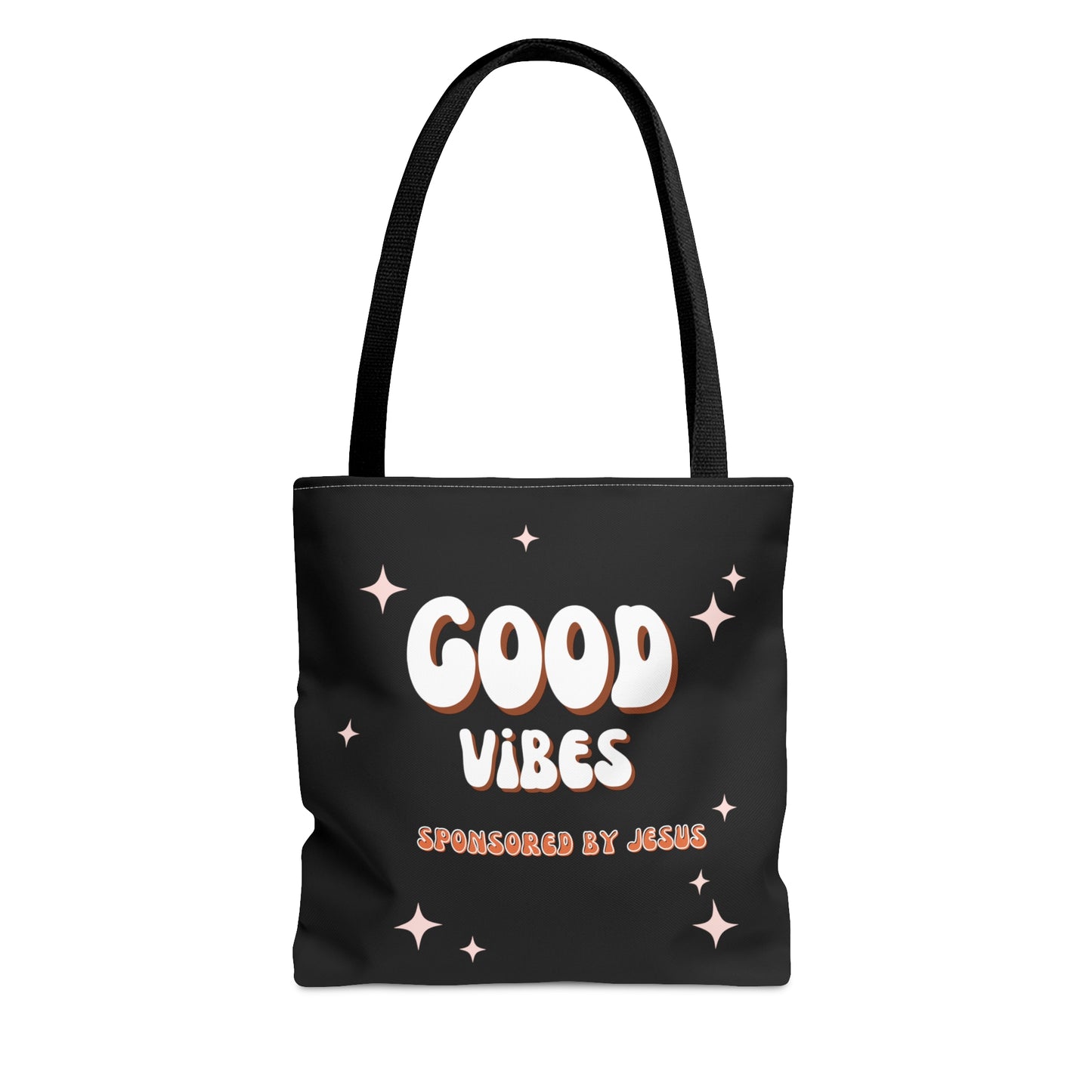 Good Vibes Sponsored By Jesus Christian Tote Bag Printify