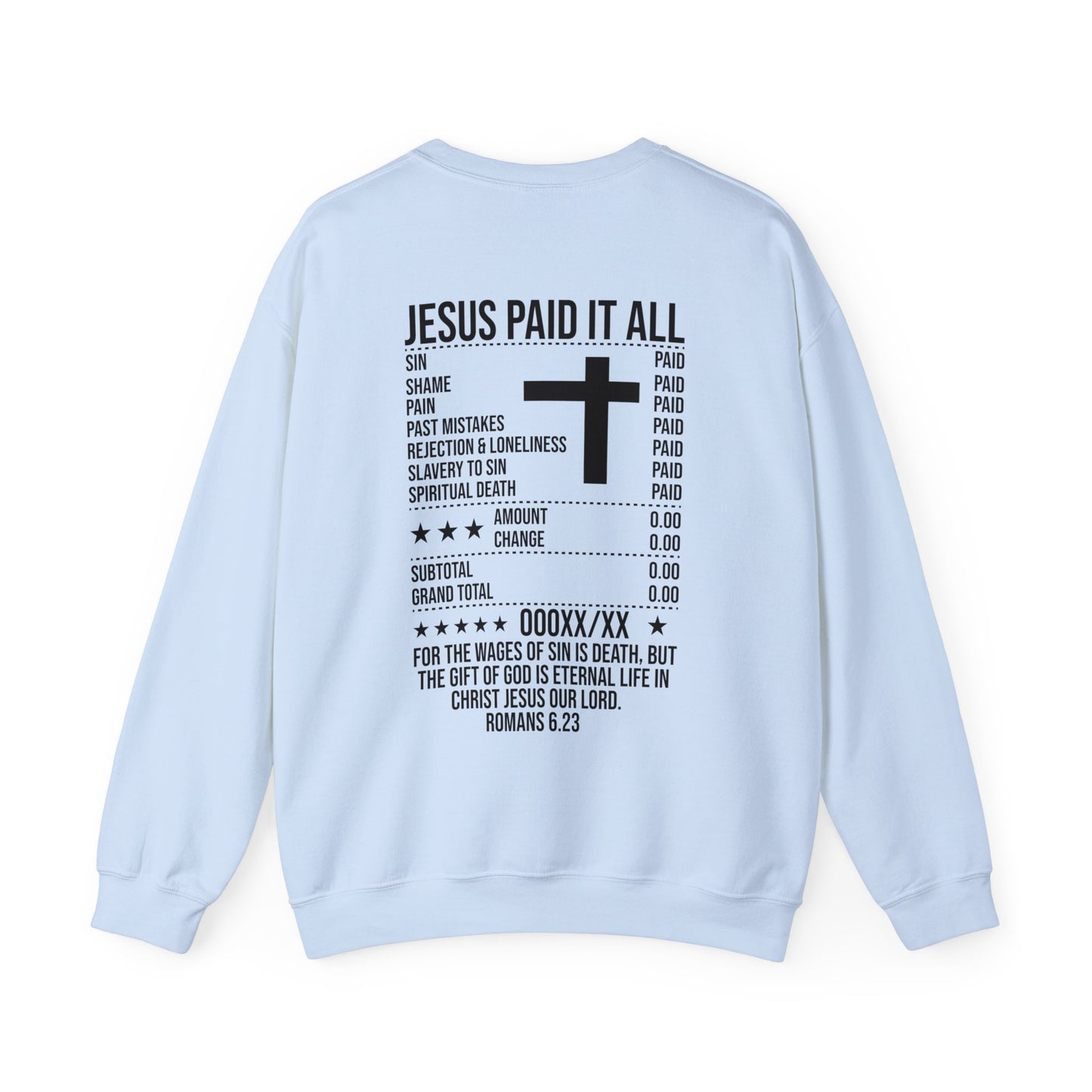 Paid In Full Jesus Paid It All Unisex Heavy Blend™ Crewneck Christian Sweatshirt