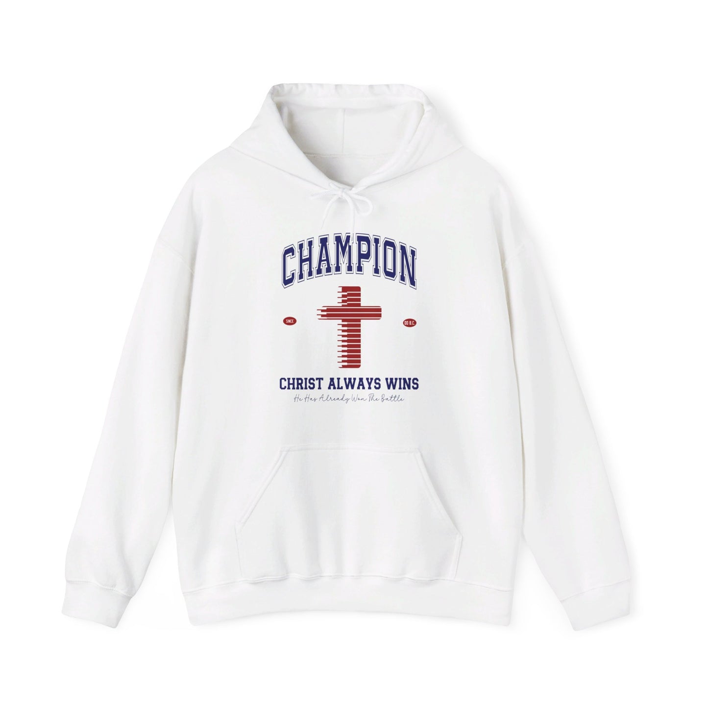 Champion Christ Always Wins Unisex Christian Pullover Hooded Sweatshirt