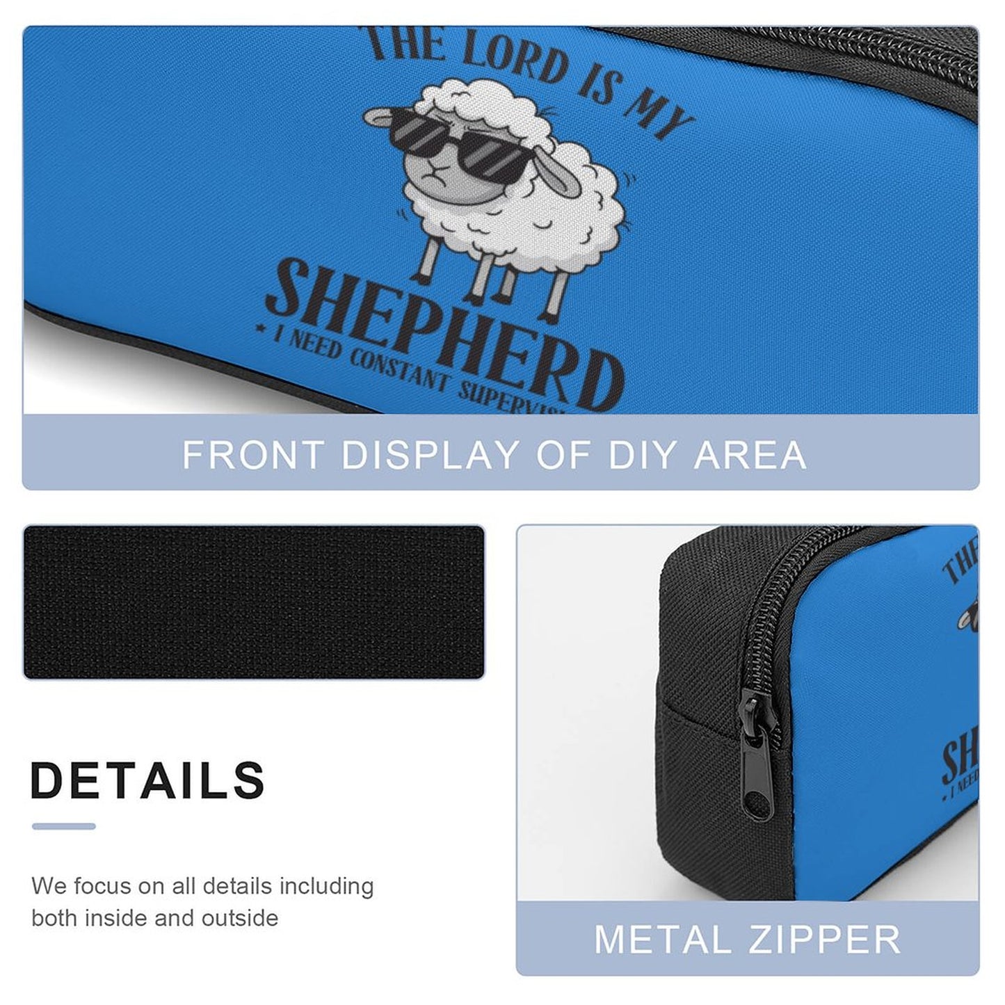 I Need Constant Supervision (boy) 3 Pcs Christian School Backpack Set for Kids (Backpack, Lunch Bag and Pencil Case)