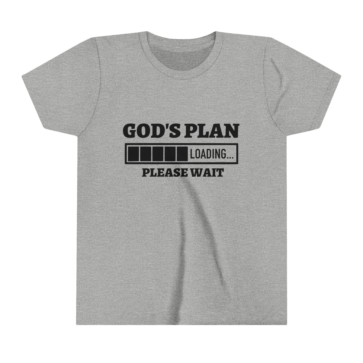 God's Plan Loading Please Wait Youth Christian T-shirt