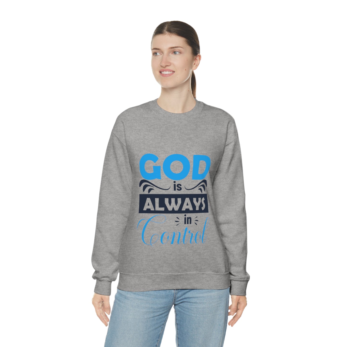 God Is Always In Control  Unisex Heavy Blend™ Crewneck Sweatshirt