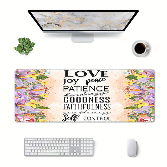 1pc Love Peace Self Control Christian Computer Keyboard Mouse Pad claimedbygoddesigns