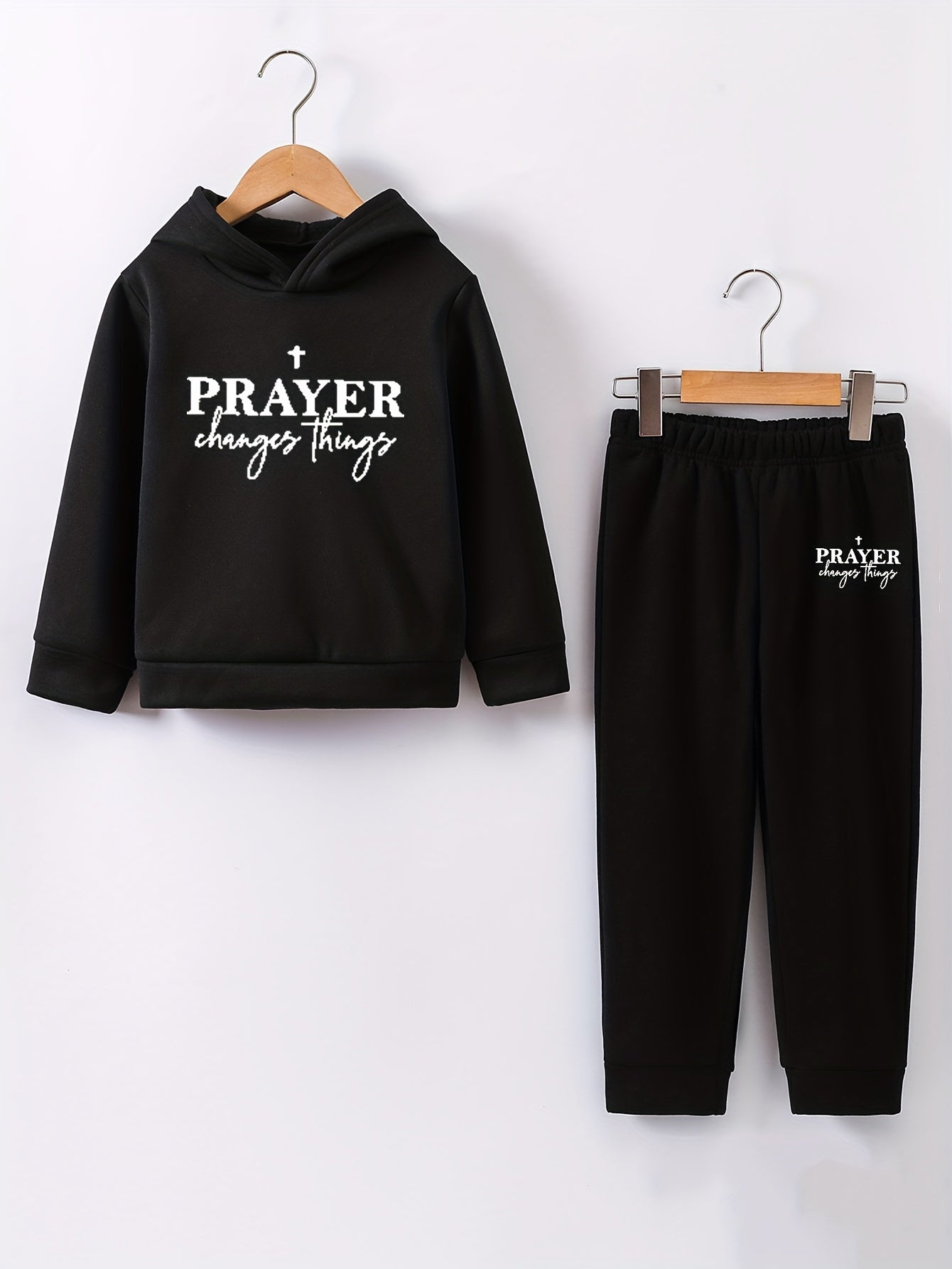 Prayer Changes Things Youth Christian Casual Outfit claimedbygoddesigns