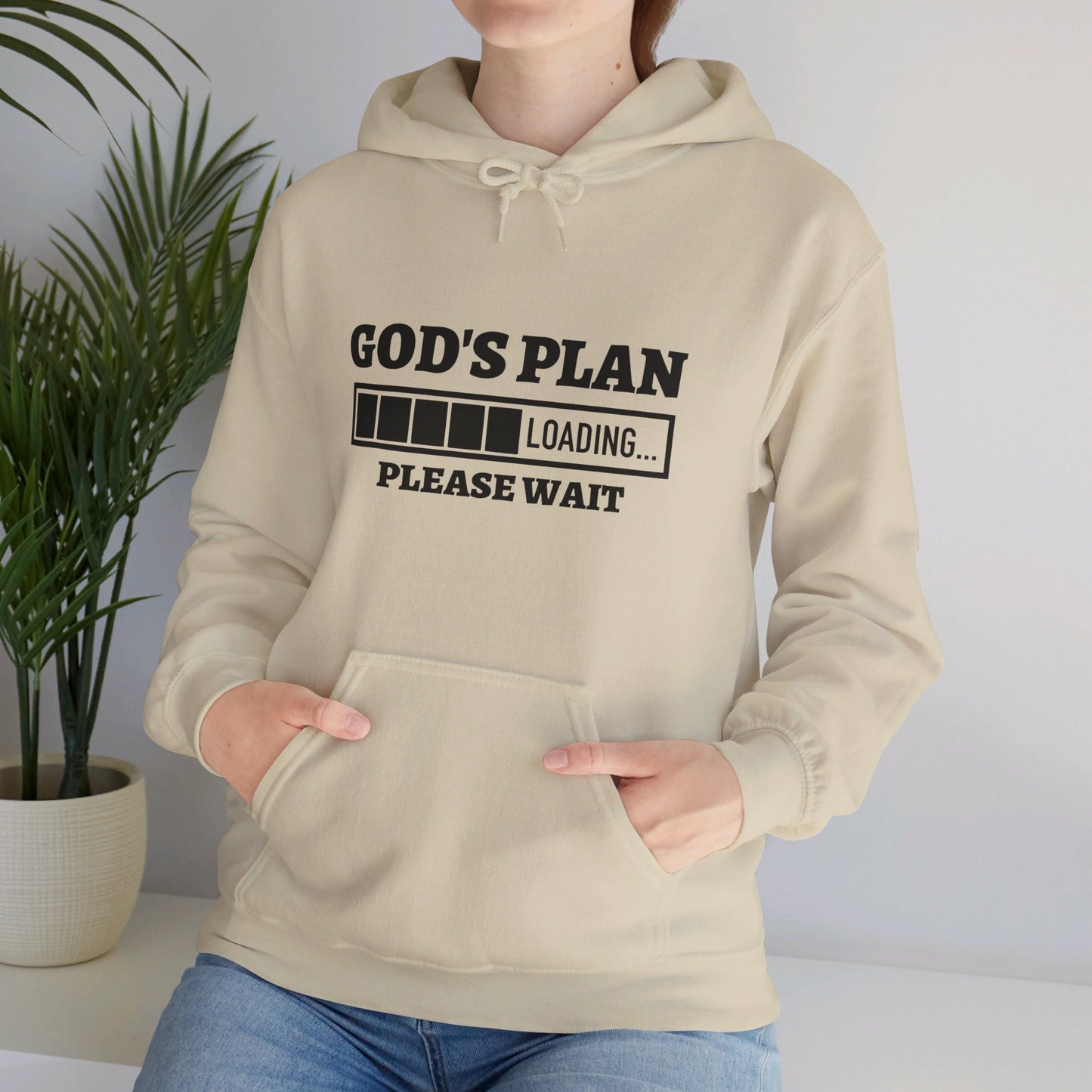 God's Plan Loading Unisex Christian Pullover Hooded Sweatshirt