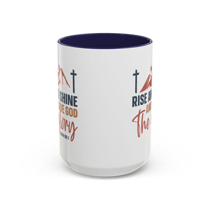 Christian Ceramic Mug - Give Him The Glory Accent Coffee Mug (11, 15oz)