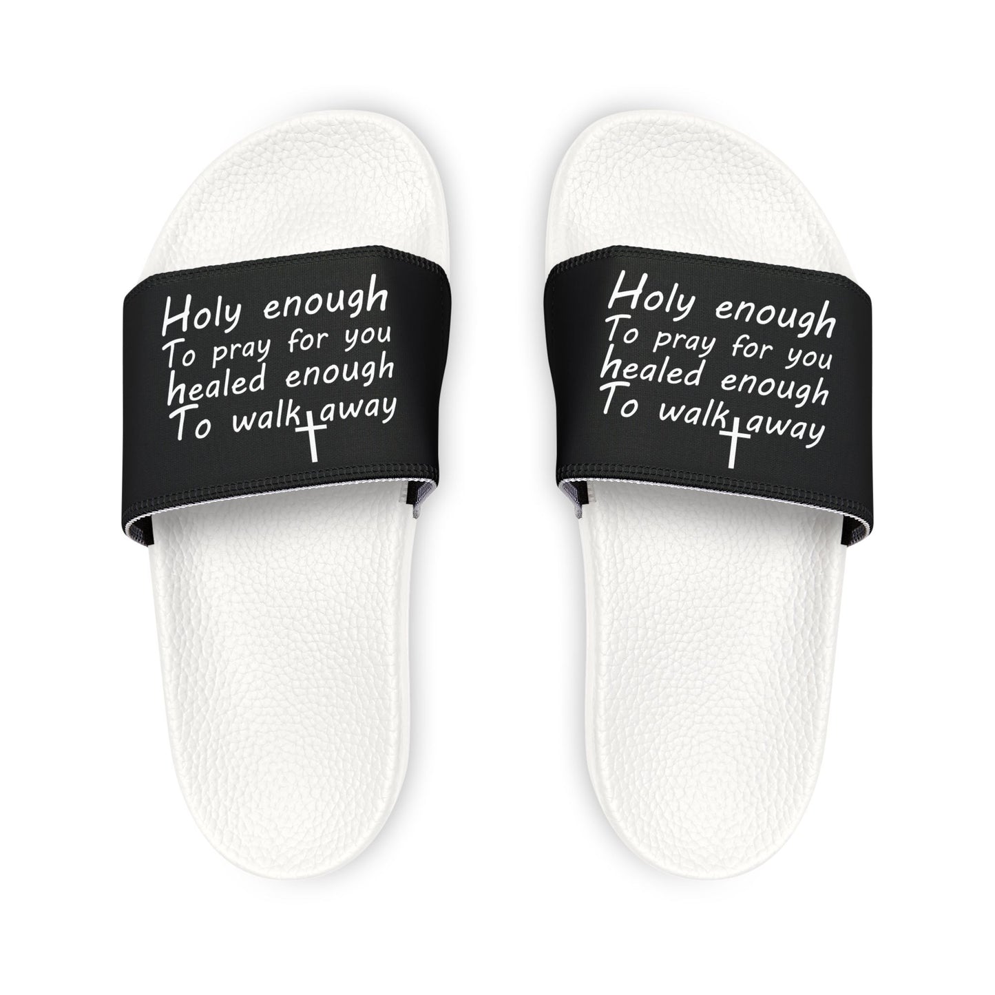 Motivational Men's Christian Removable-Strap Sandals - 'Holy Enough'
