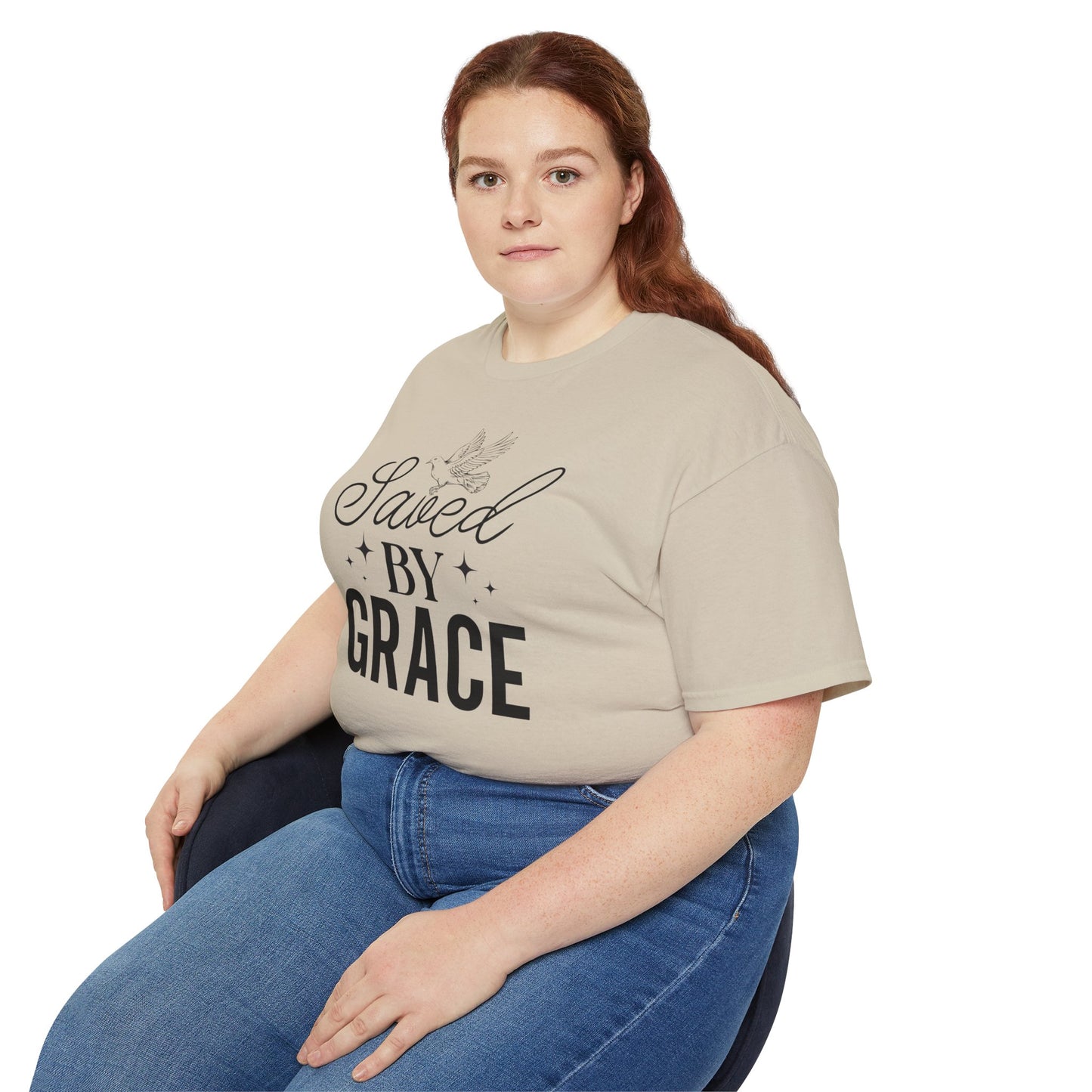 SAVED BY GRACE Unisex Christian Ultra Cotton Tee Printify