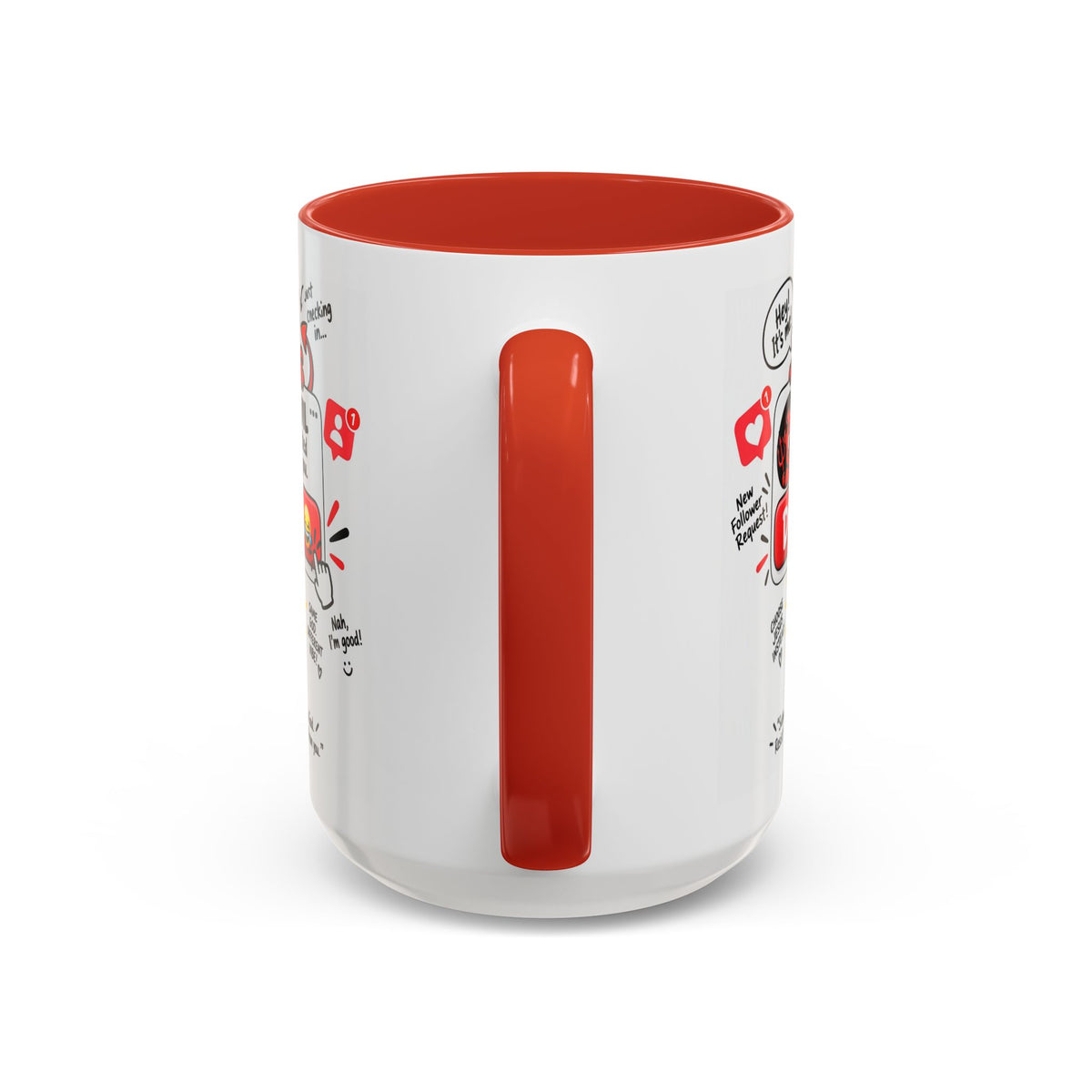 Decline the Devil Coffee Mug — "The Devil Has Requested to Follow You" (James 4:7)