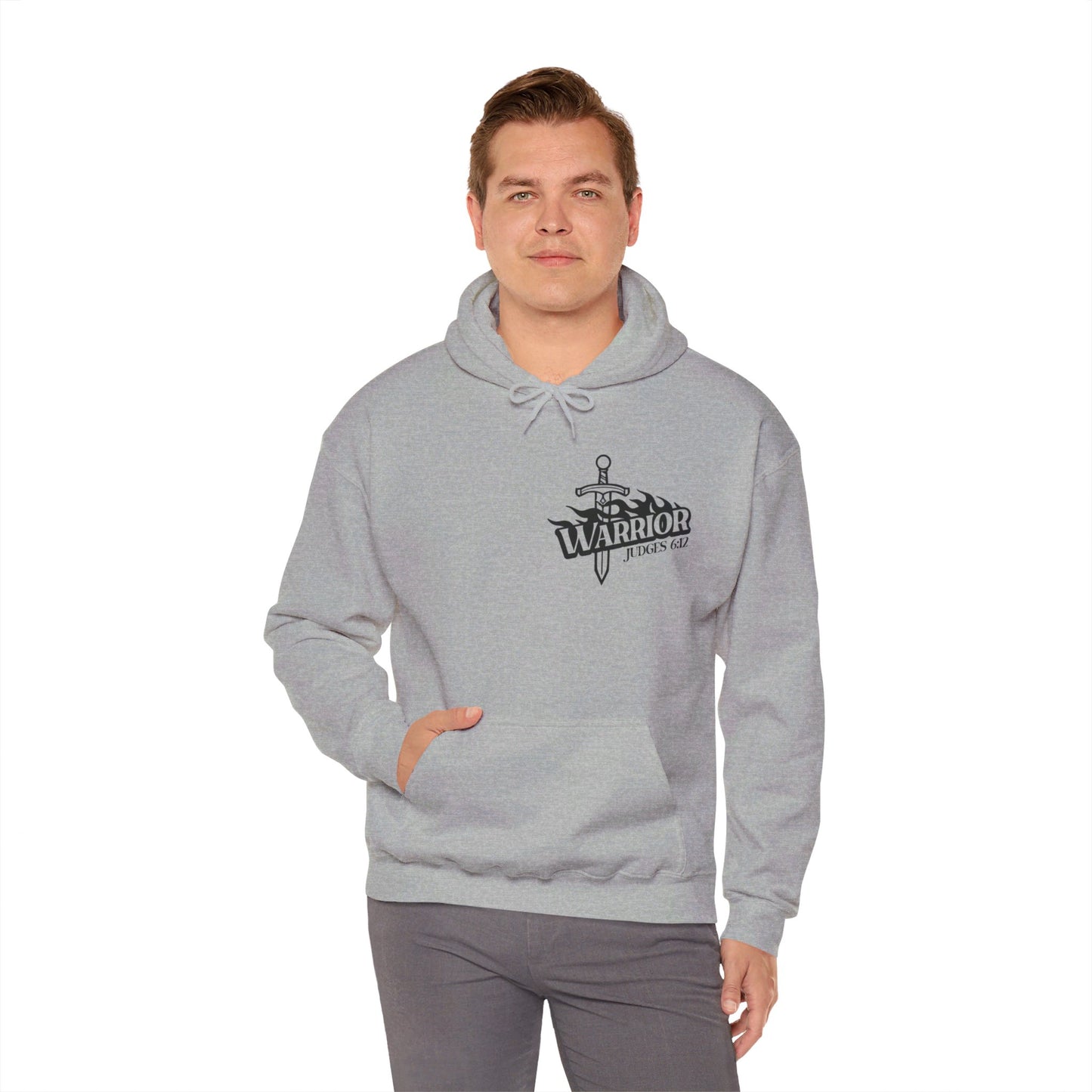 The Lord Is With You Mighty Warrior Unisex Christian Pullover Hooded Sweatshirt