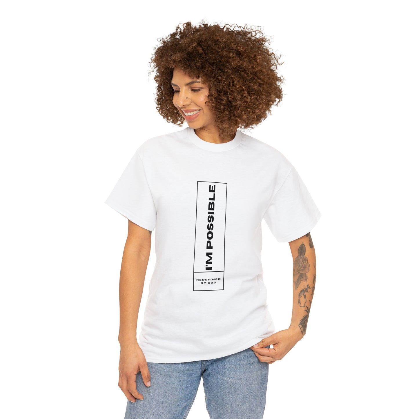 I'm Possible Redefined By God Unisex Heavy Cotton Tee Printify