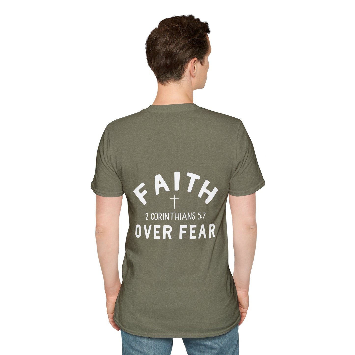 Faith Over Fear 3 Crosses   Christian Unisex T-shirt