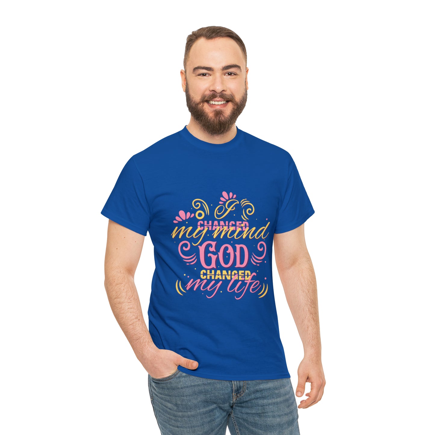 I Changed My Mind God Changed My Life Unisex Heavy Cotton Tee