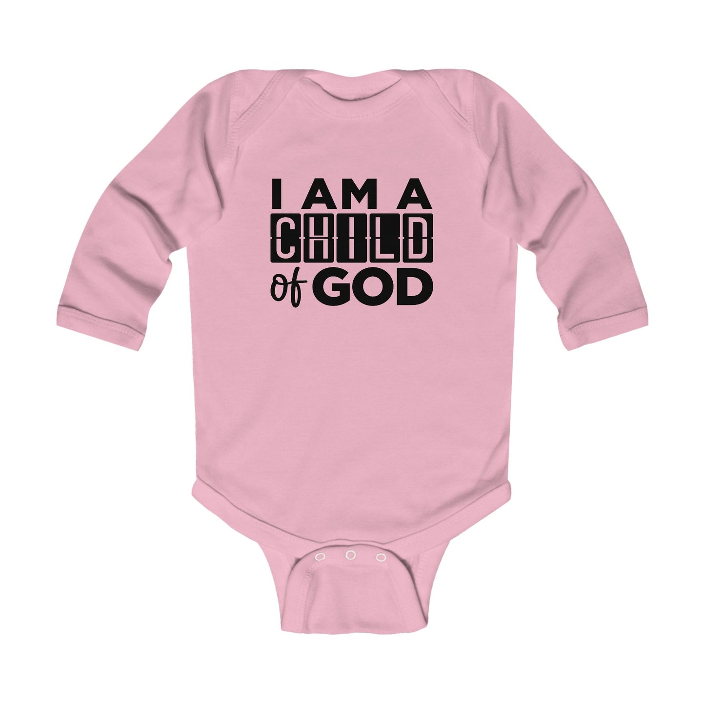 I AM A CHILD OF GOD Christian Long Sleeve BABY ONESIE