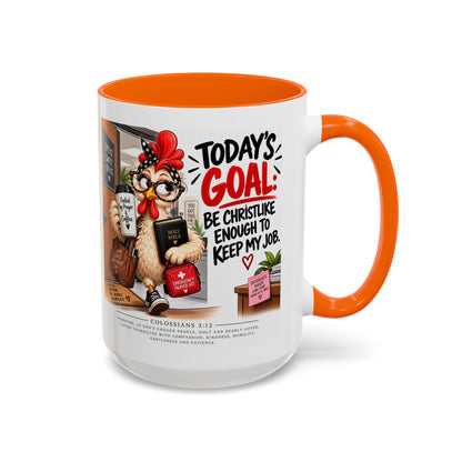Today's Goal Christian Coffee Mug – Be Christlike Inspirational Bible Verse Mug