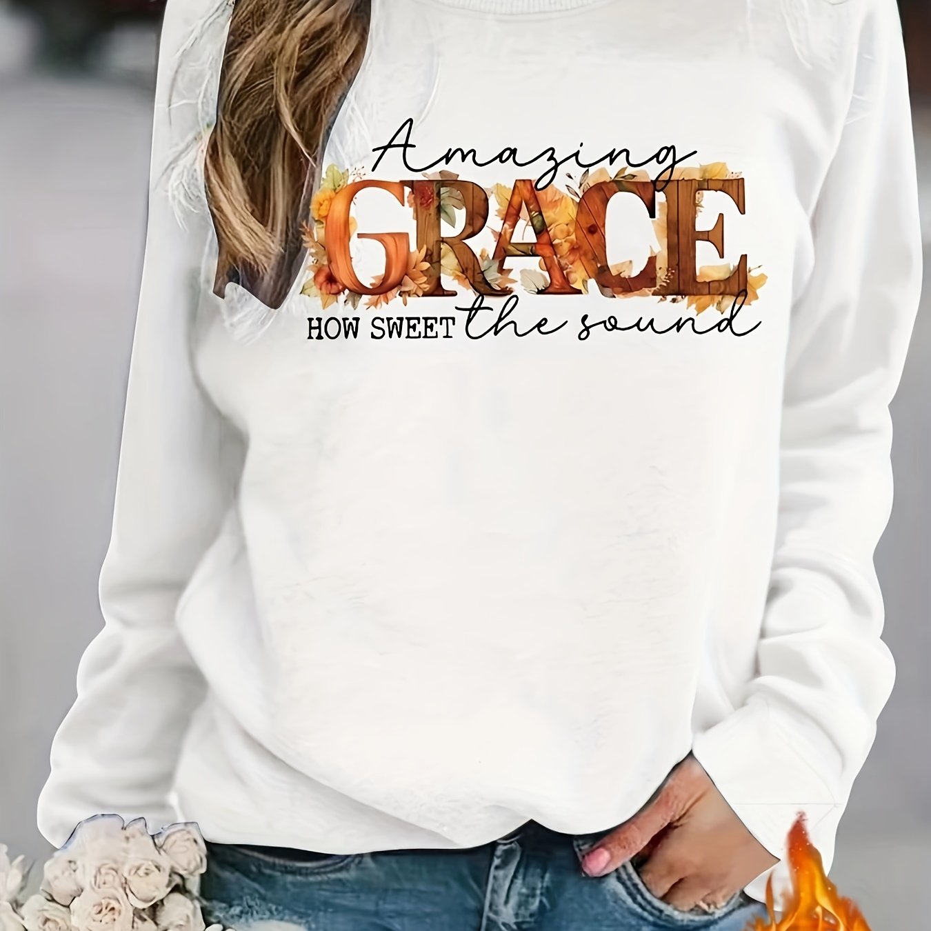 Amazing Grace How Sweet The Sound Women's Christian Pullover Sweatshirt claimedbygoddesigns