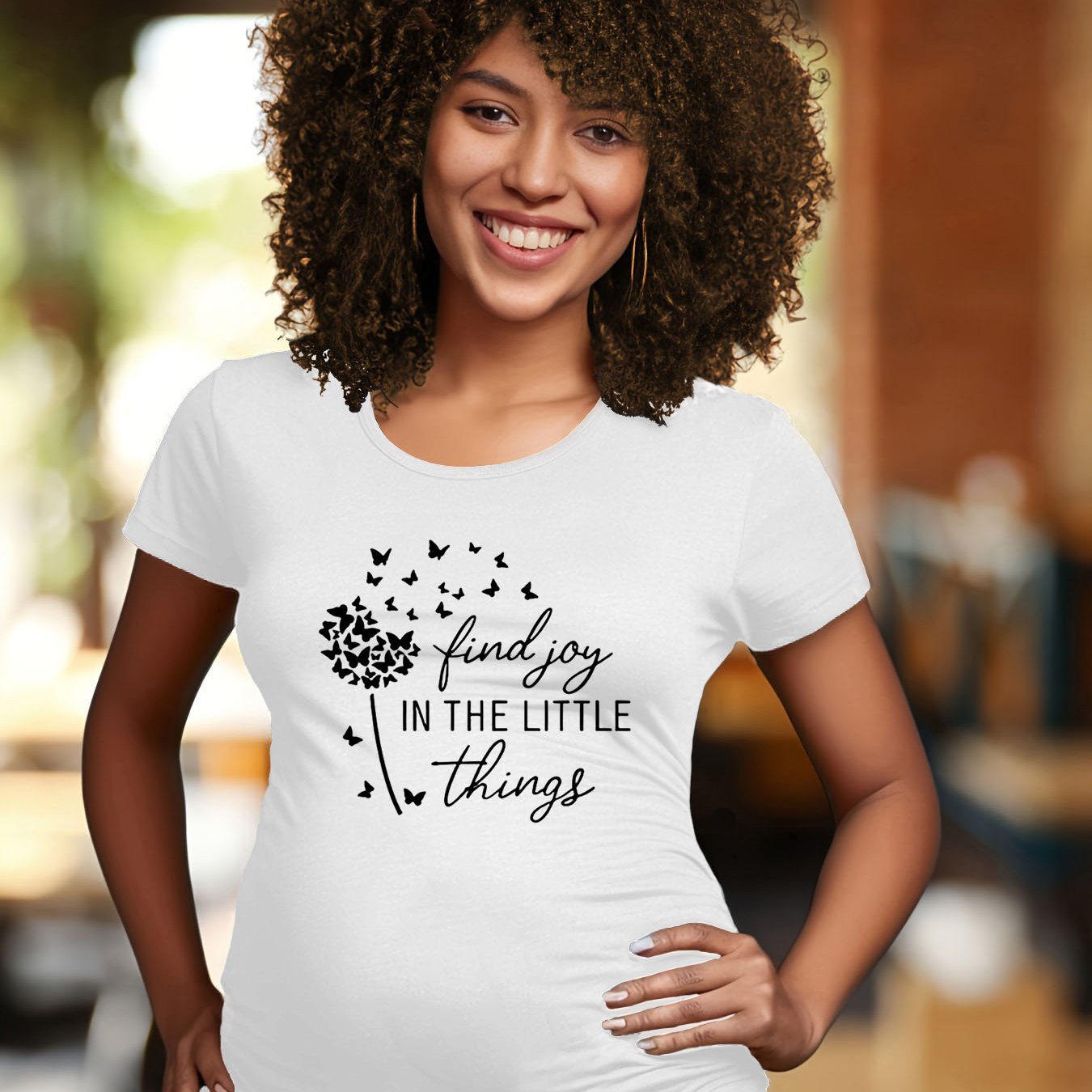 Find Joy In The Little Things Women's Christian Maternity T-Shirt claimedbygoddesigns