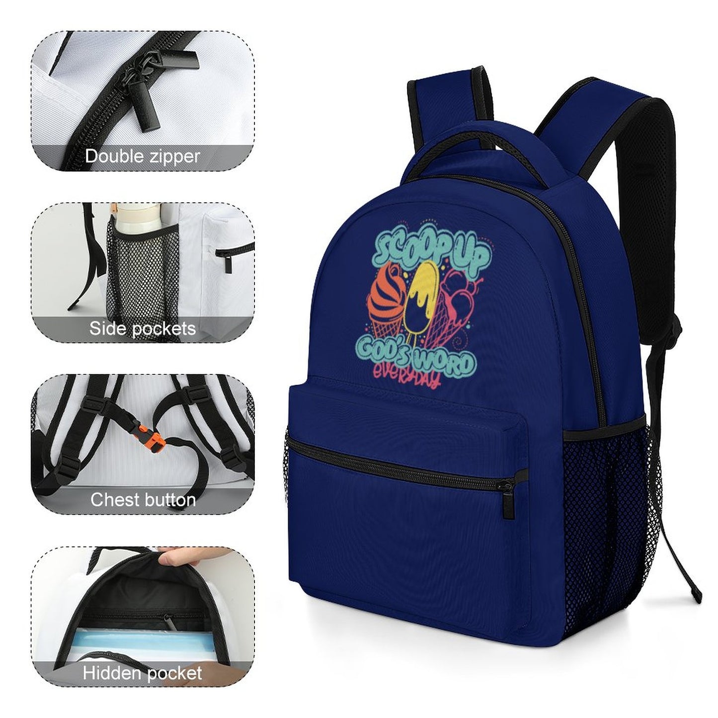 Scoop Up God's Word Everyday Christian Children's School Backpack