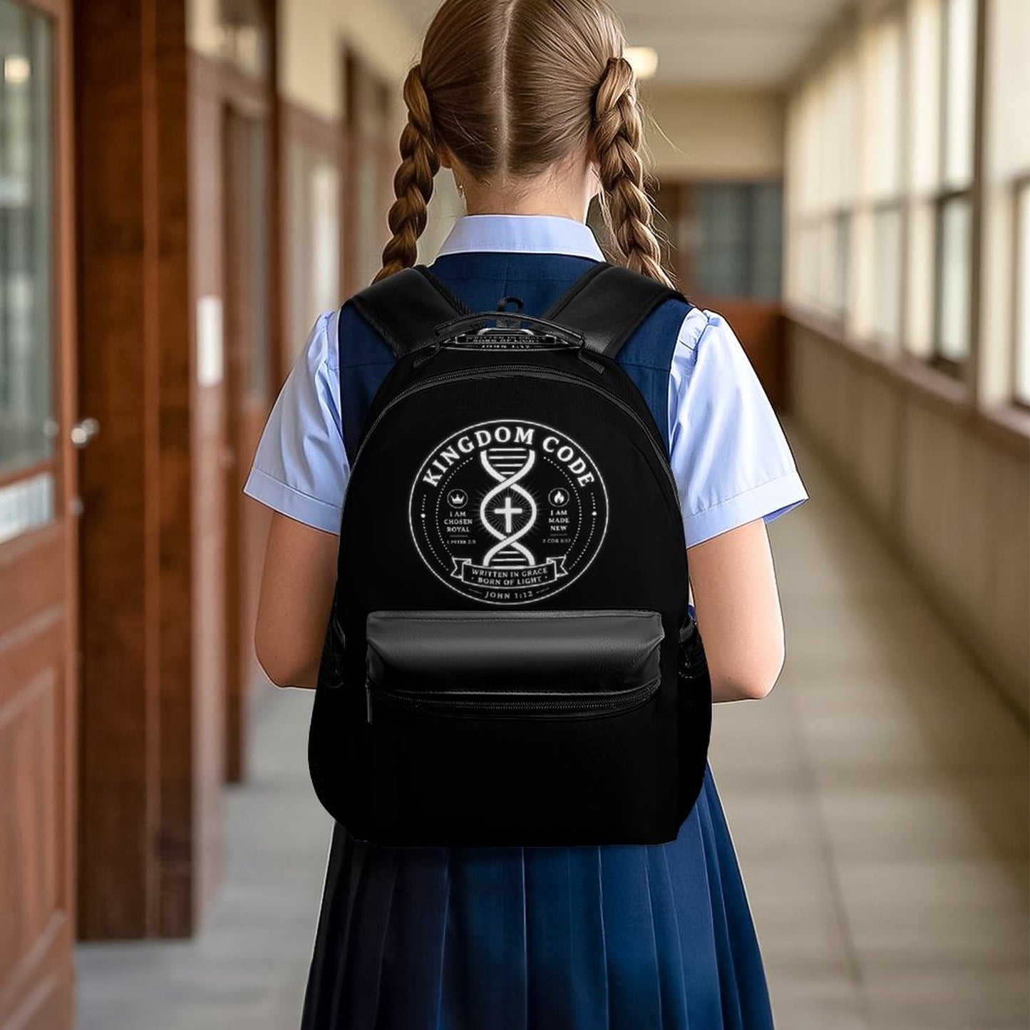 Kingdom Code Youth Christian Casual Backpack - ClaimedbyGodDesigns