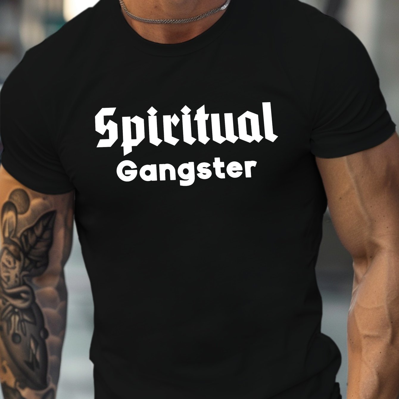 Spiritual Gangster Funny Men's Christian T-shirt claimedbygoddesigns