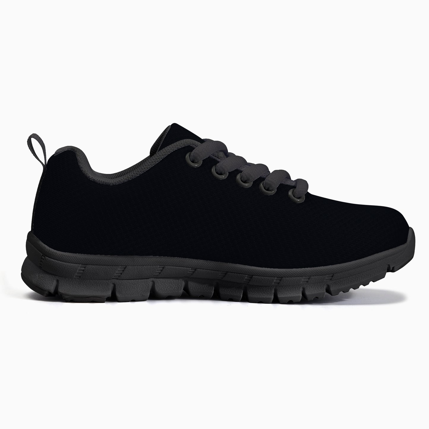 Jesus Powered Christian Kids' Lightweight Mesh Sneakers - Black - ClaimedbyGodDesigns