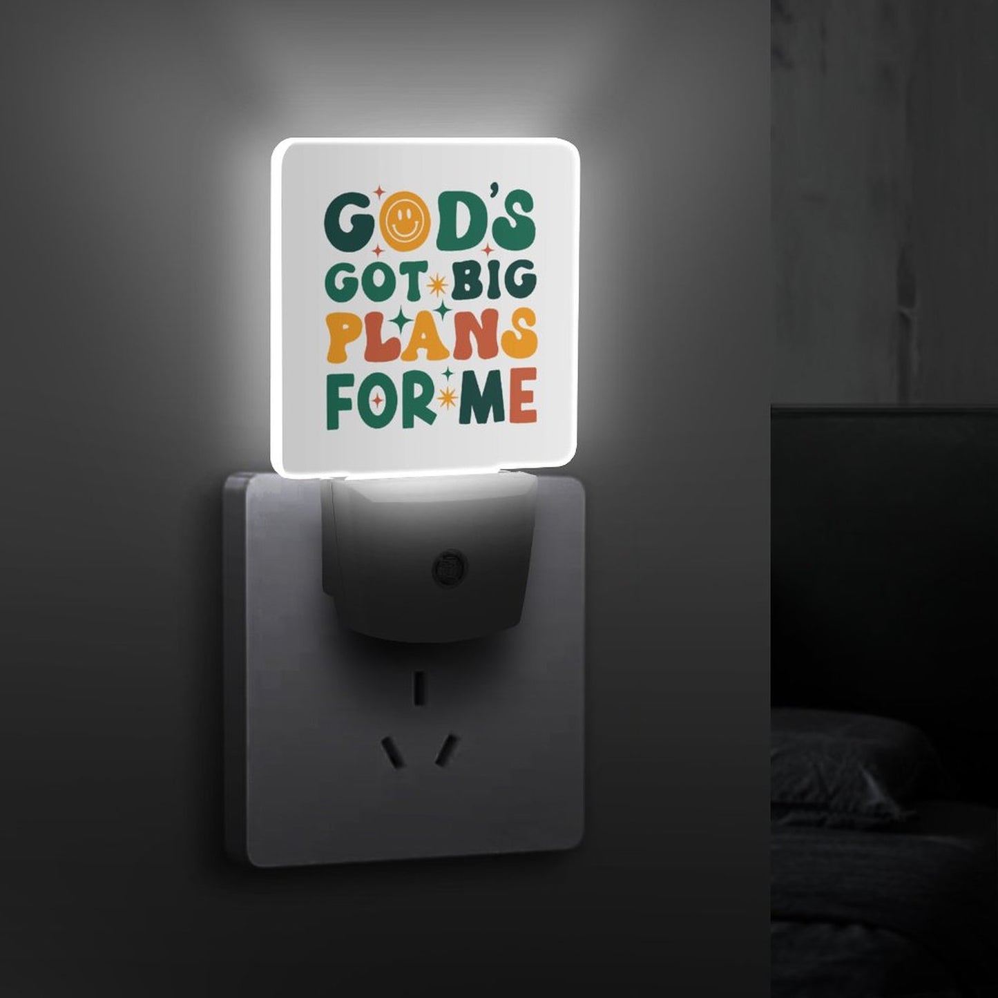 He's Got Big Plans For Me Christian Night Light for kids - ClaimedbyGodDesigns