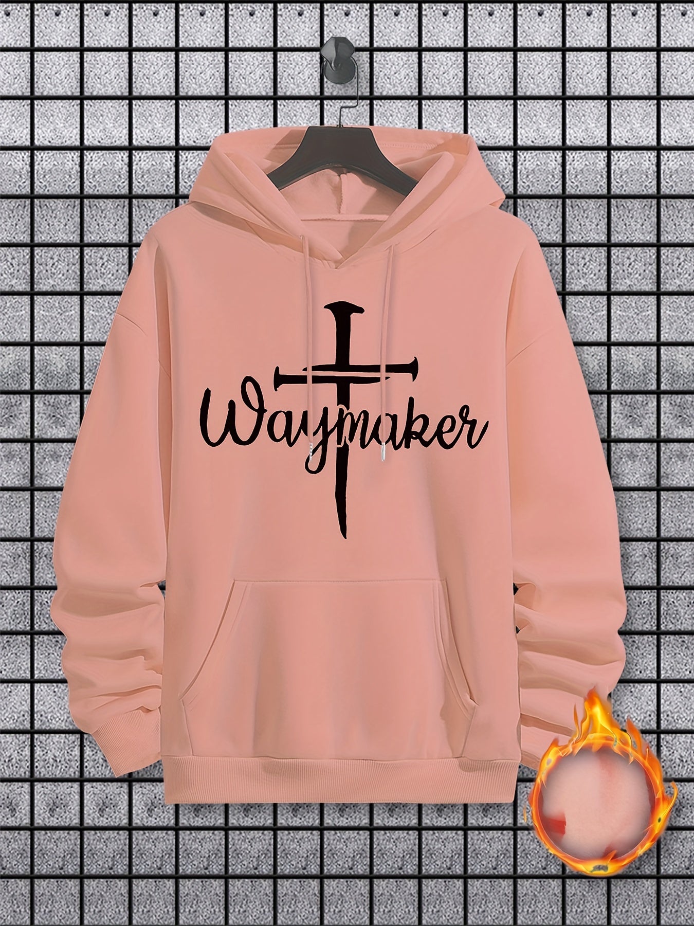 Waymaker Men's Christian Pullover Hooded Sweatshirt claimedbygoddesigns