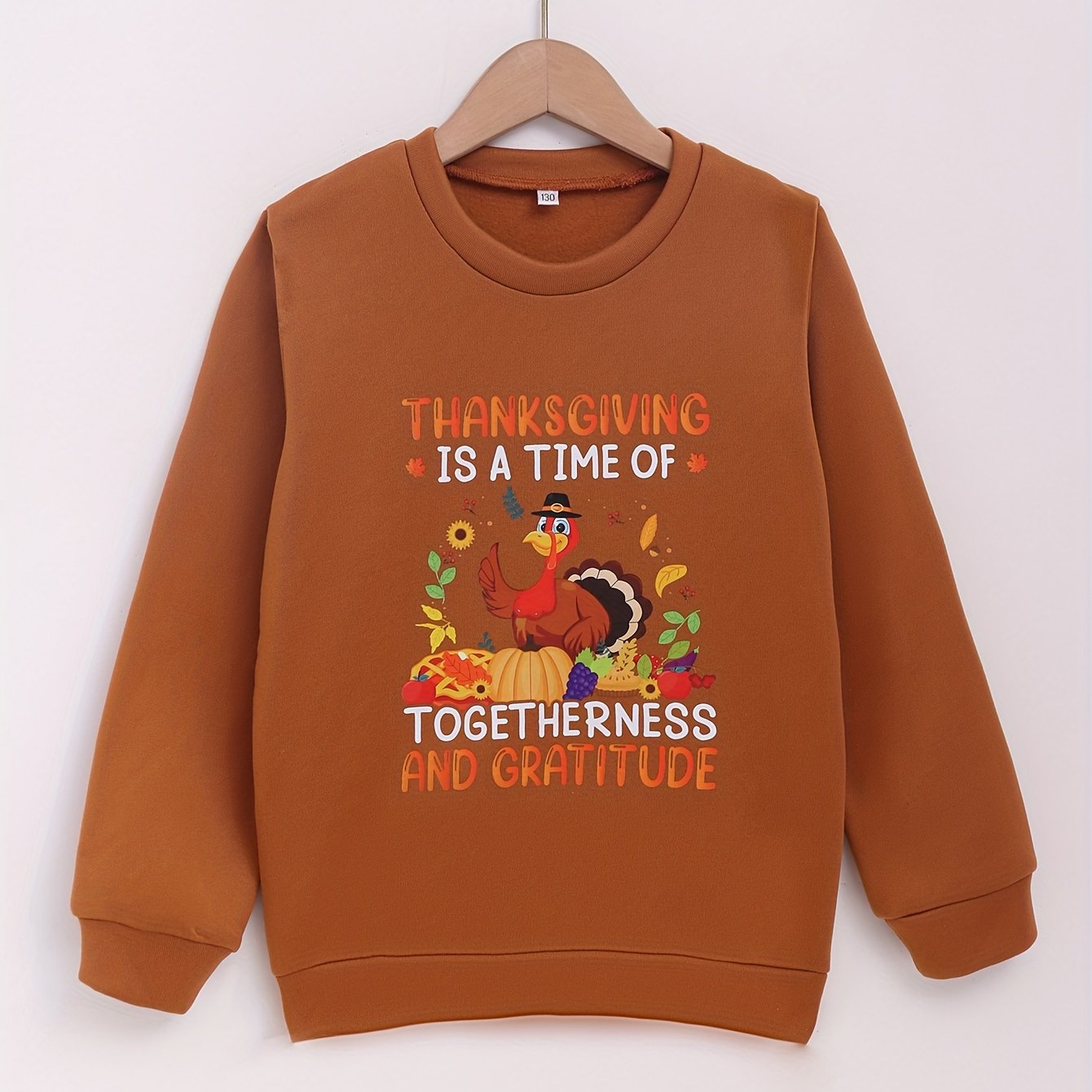 Thanksgiving Is A Time Of Togetherness & Gratitude Youth Christian Pullover Sweatshirt claimedbygoddesigns