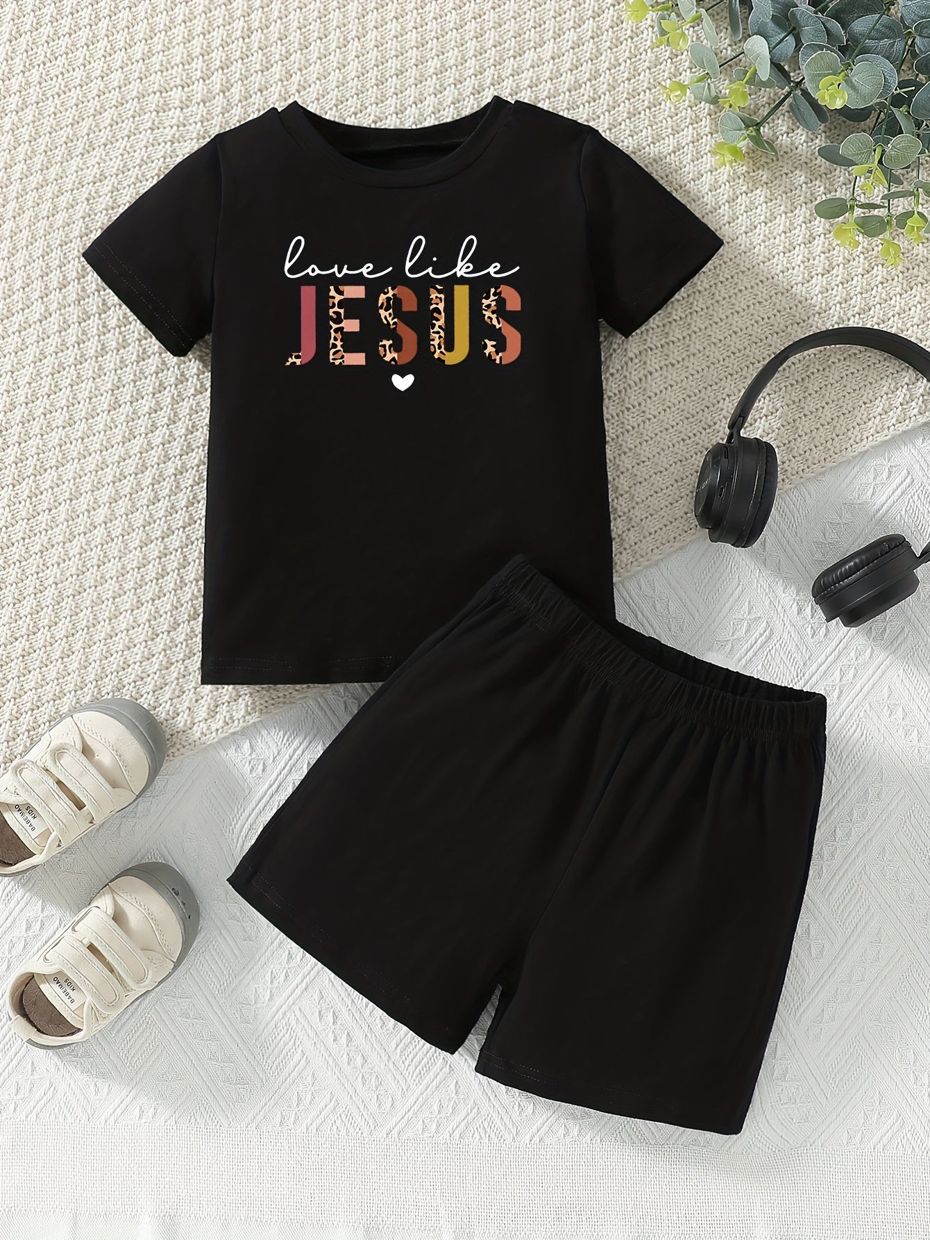 Love Like Jesus Toddler Christian Pajama Set claimedbygoddesigns