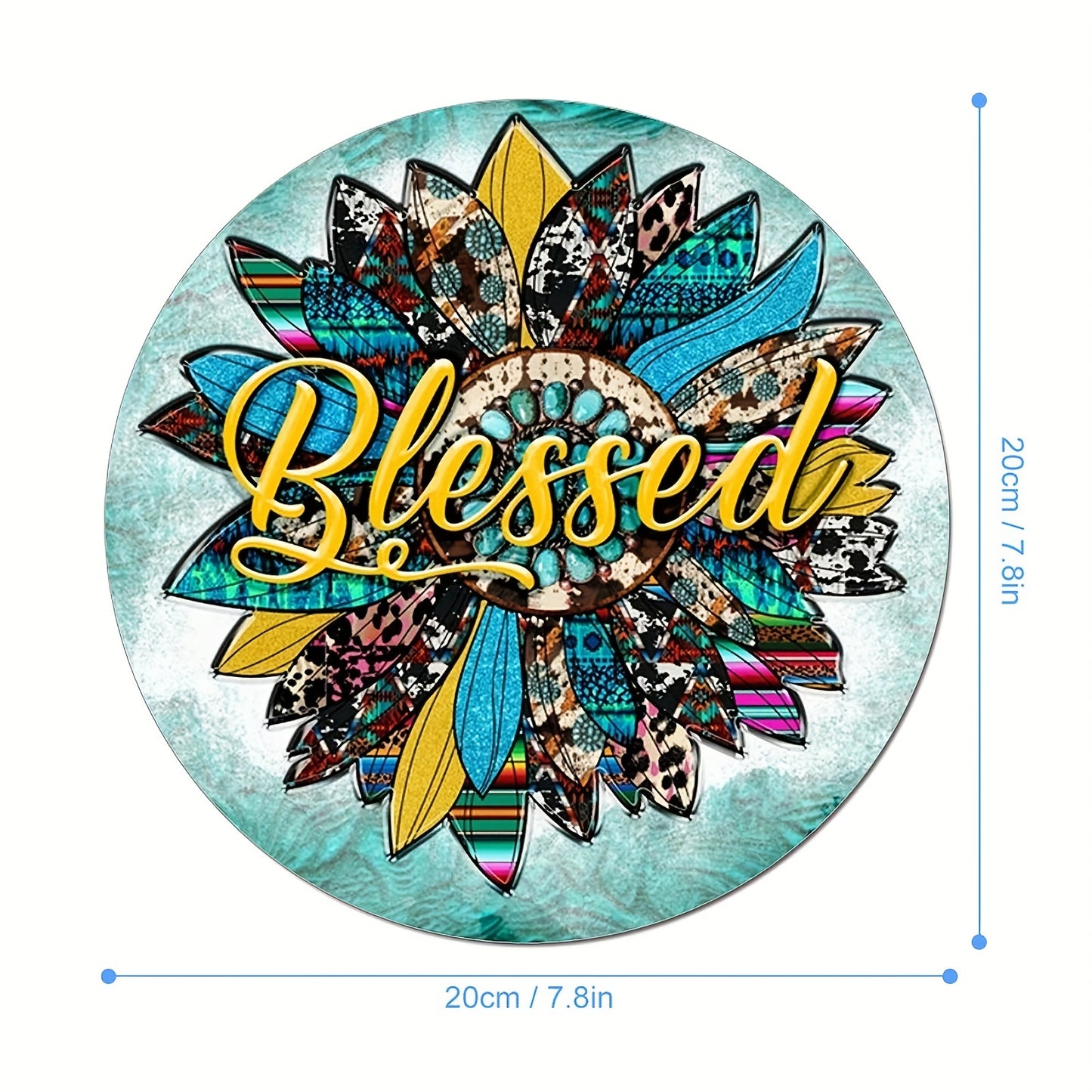 Blessed Christian Computer Mouse Pad  7.8*7.8*0.12inch/ 19.81*19.81*0.3cm claimedbygoddesigns