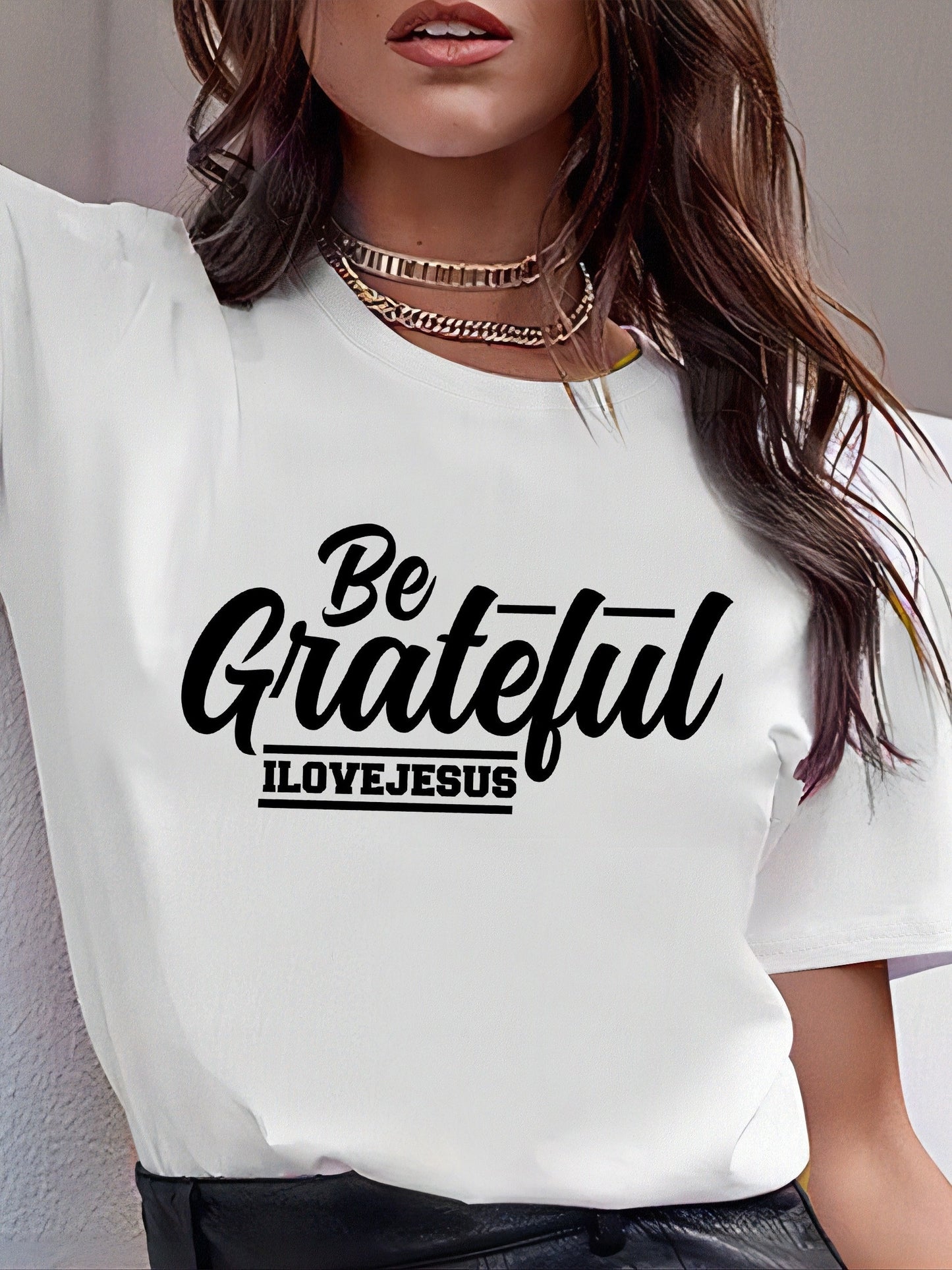 Be Grateful Women's Christian T-shirt claimedbygoddesigns